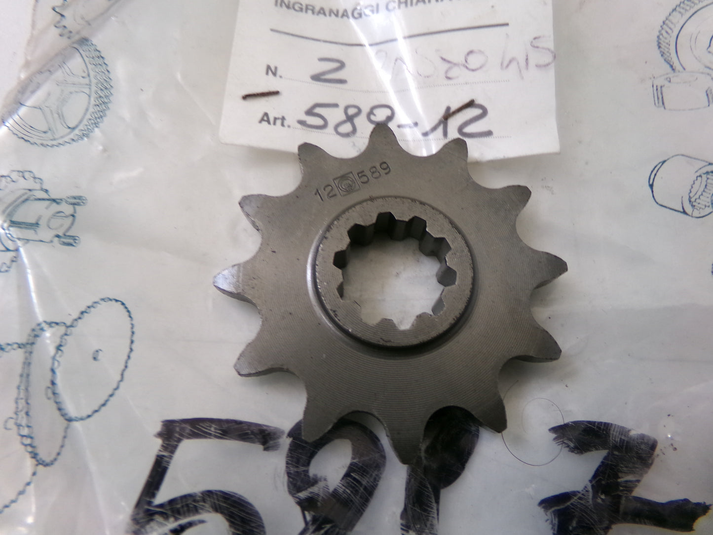 per moto aprilia red rose ae 1992 pignone catena sprocket chain z 12 passo 415 minarelli am345