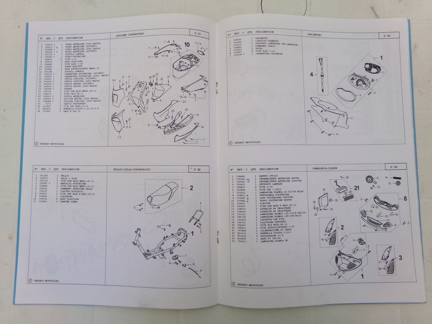 per scooter peugeot vivacity 50 eu 06 2000 catalogo parti ricambi italiano