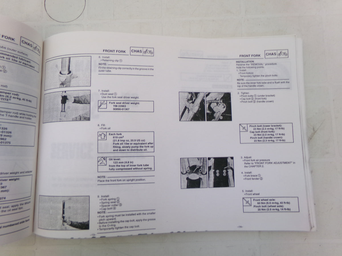 per yamaha v-max 1200 1986 1999 manuale officina service manual lingua inglese