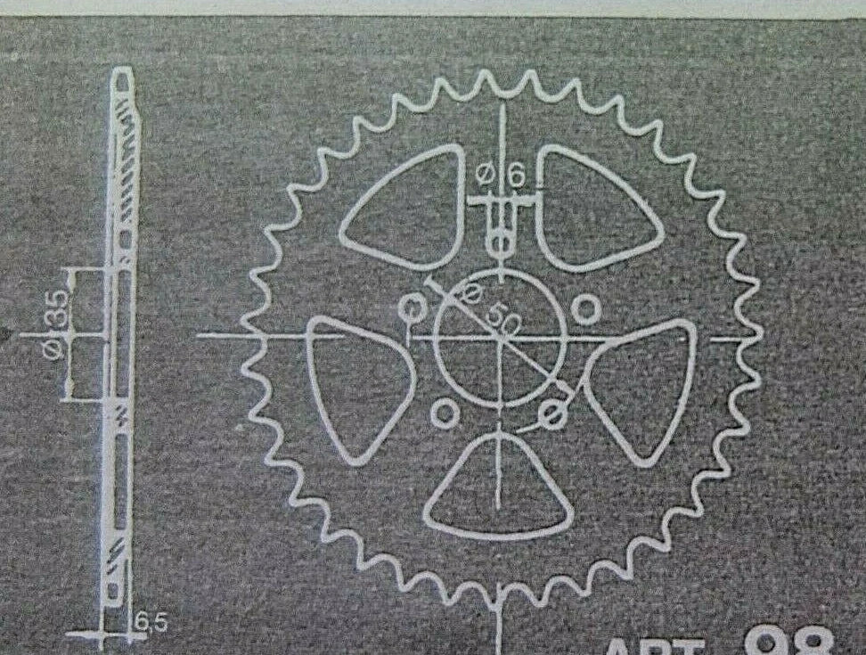 per ATALA ciclo motorino motociclo moto corona z 32 trasmissione catena sprocket rear passo 415 moped