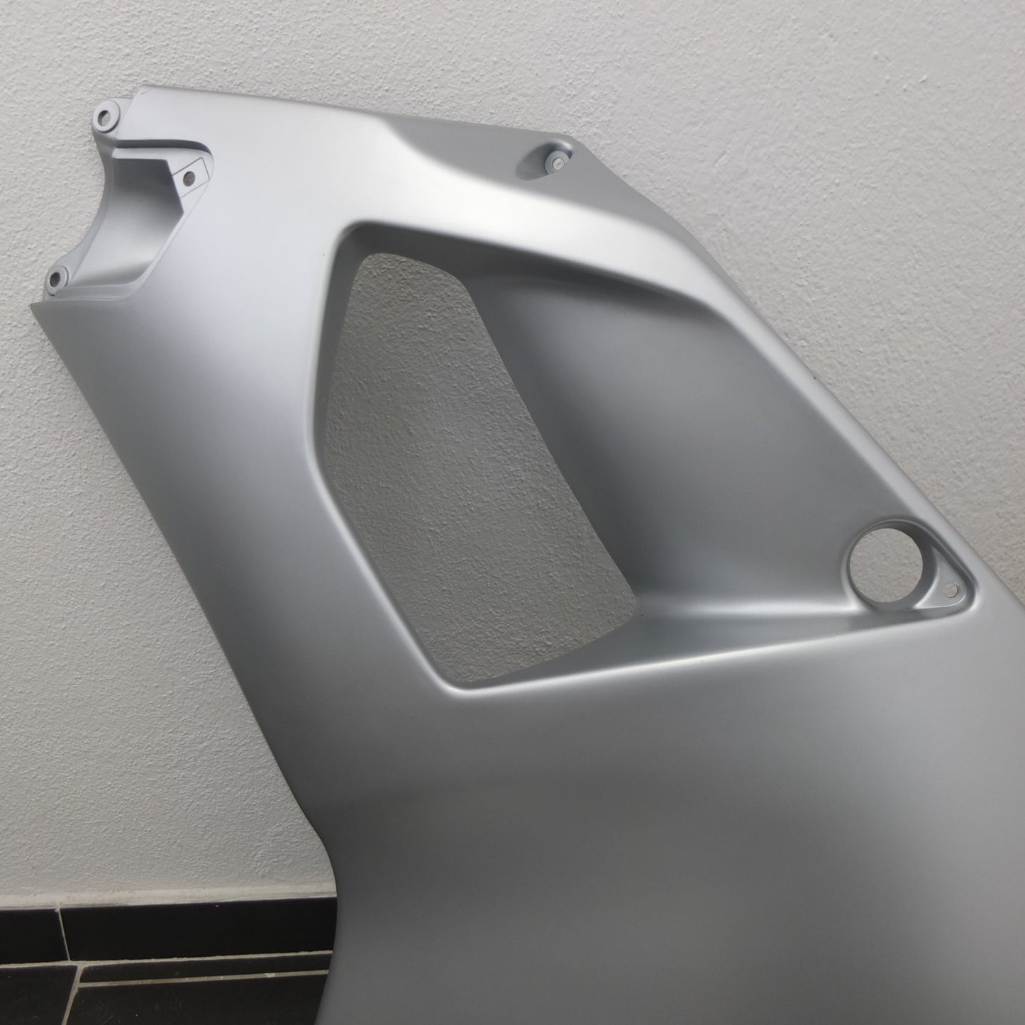 Aprilia rs 50 8239383 rs50 moto carena fianco sinistro grigio silver grey 1997 motorcycle side panel fairing left
