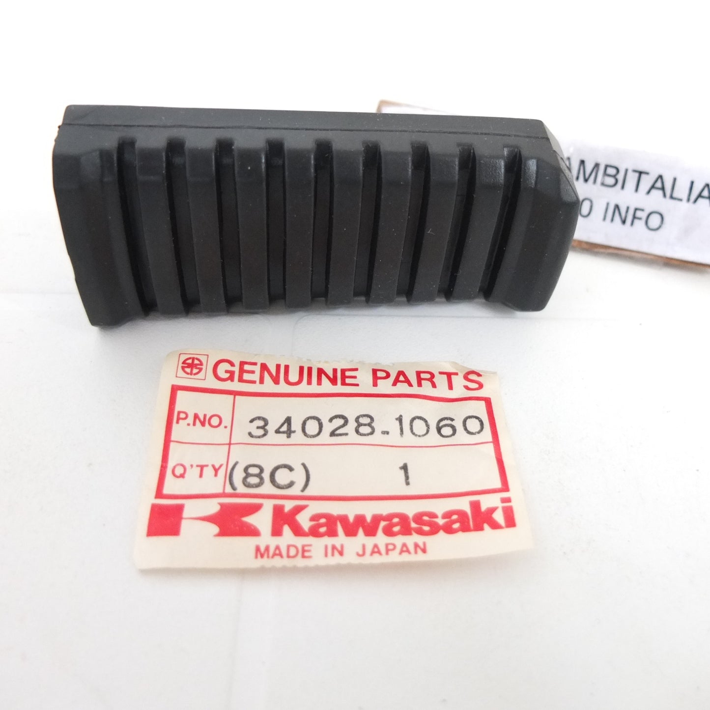 per kawasaki zx600 ninja 1985 1987 pedana posteriore gomma step rubber rear 34028-1060