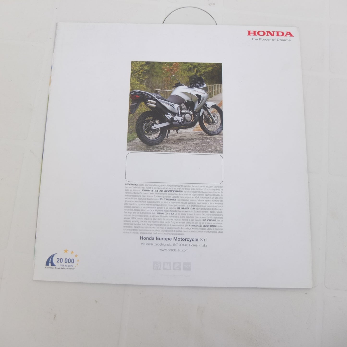 Per Honda xlv 650 v transalp depliant moto pubblicita catalogo informazioni