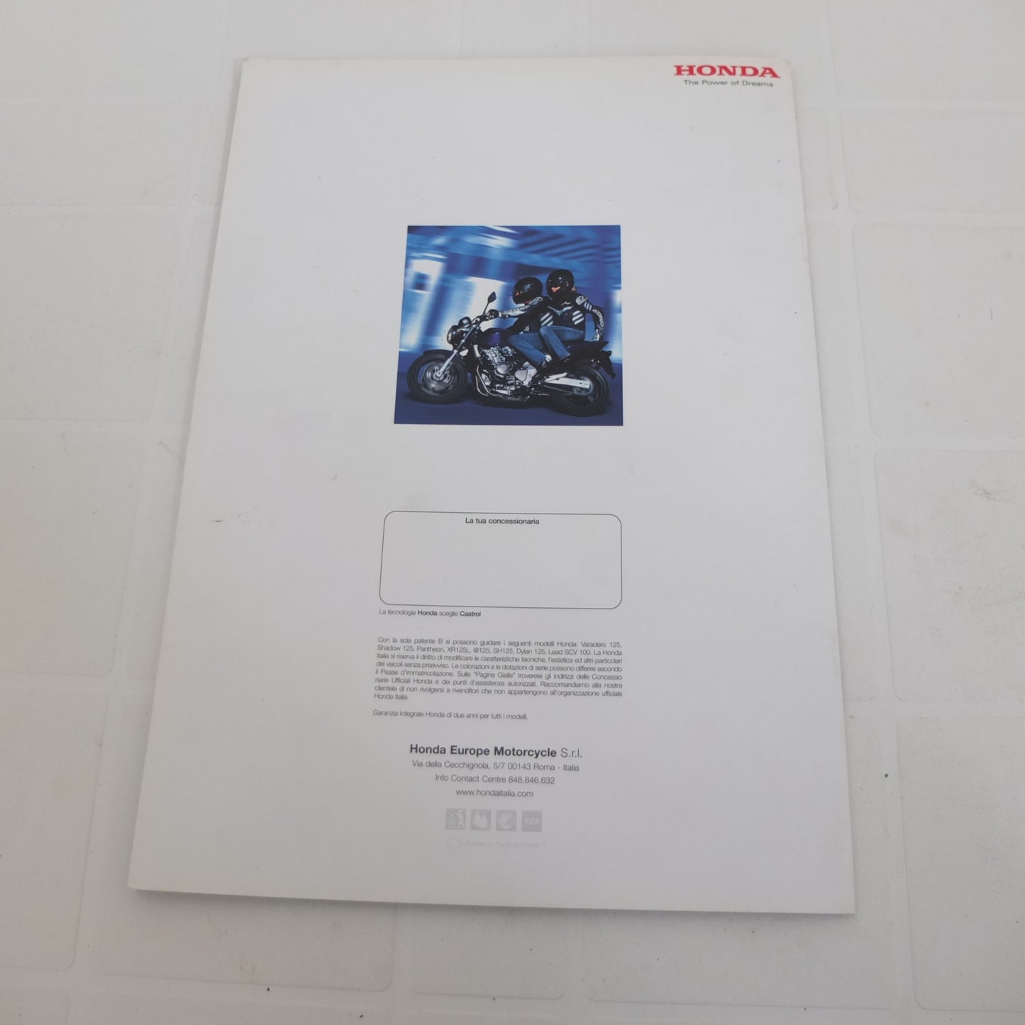 per honda naked 2003 cb1300 hornet 600 900 depliant pubblicita catalogo brochure