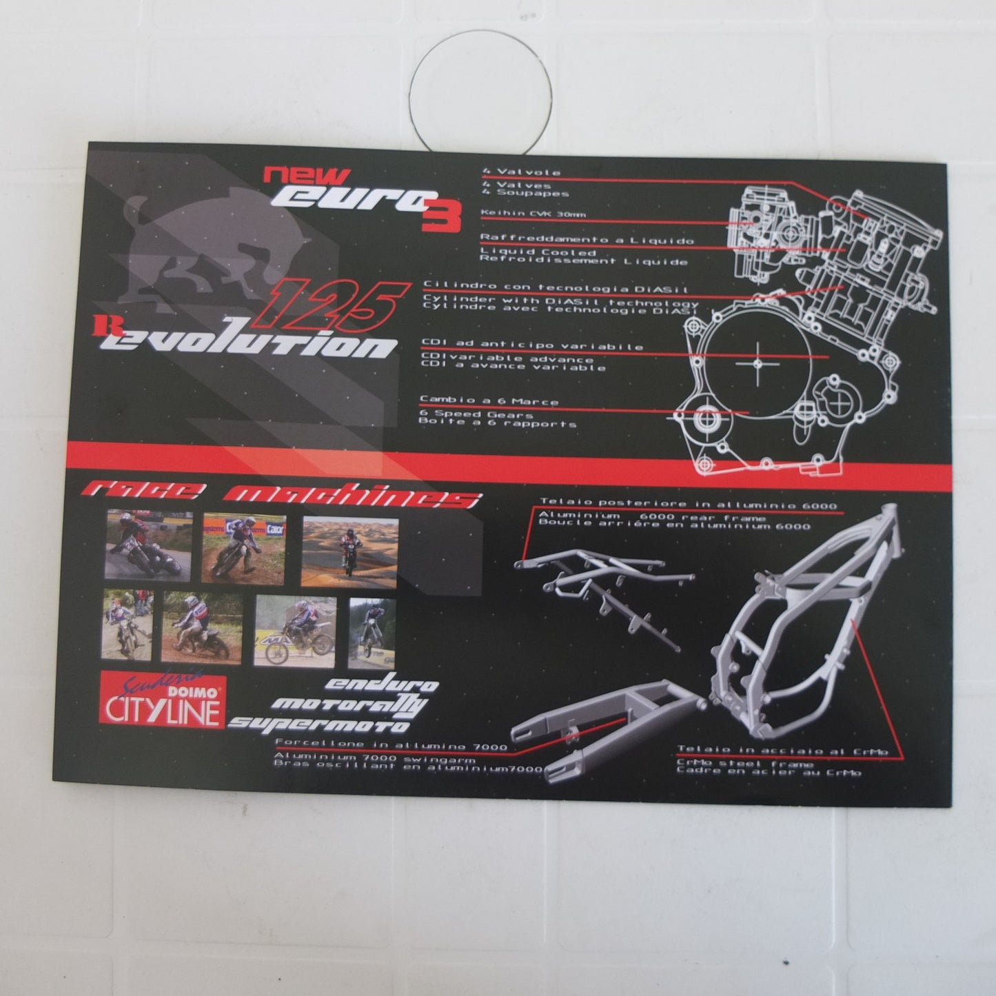 per fantic caballero 125 motard regoralita competizione casa depliant brochure