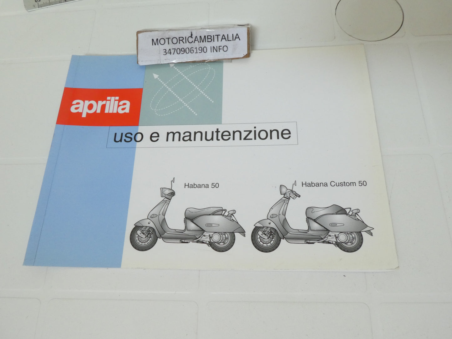 Per Aprilia Habana 50 custom libretto manuale uso manutenzione del proprietario scooter