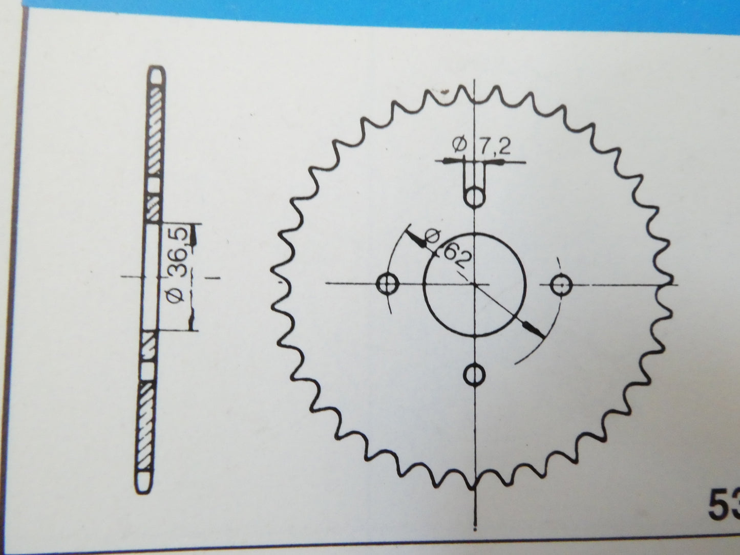 Per Garelli 50 moped flex Matic m3 Corona moto motorino sprocket z40 passo 415 532
