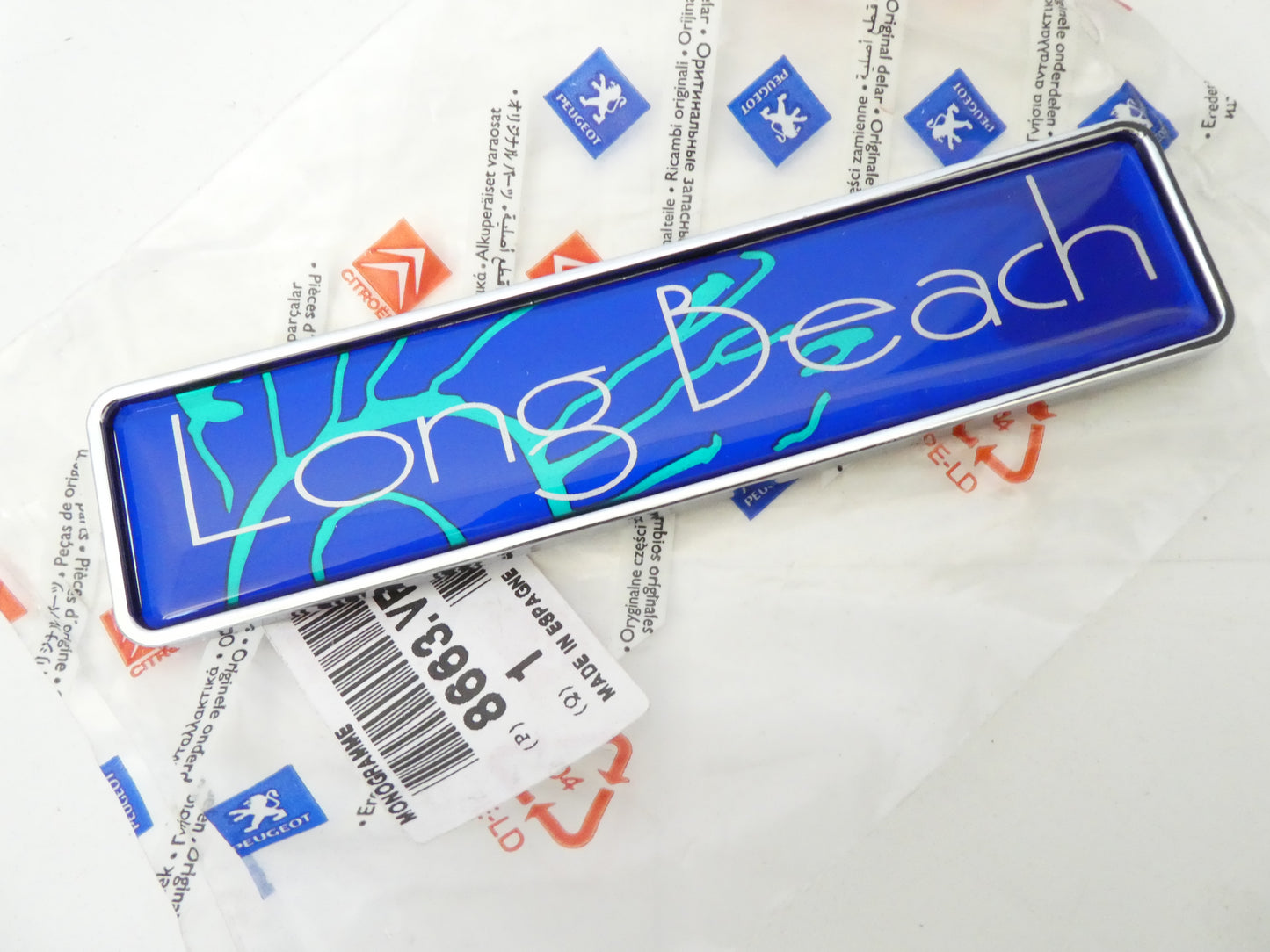 Per Peugeot 106 auto car II SERIE 8663VE emblema emblem logo stemma badge Long beach