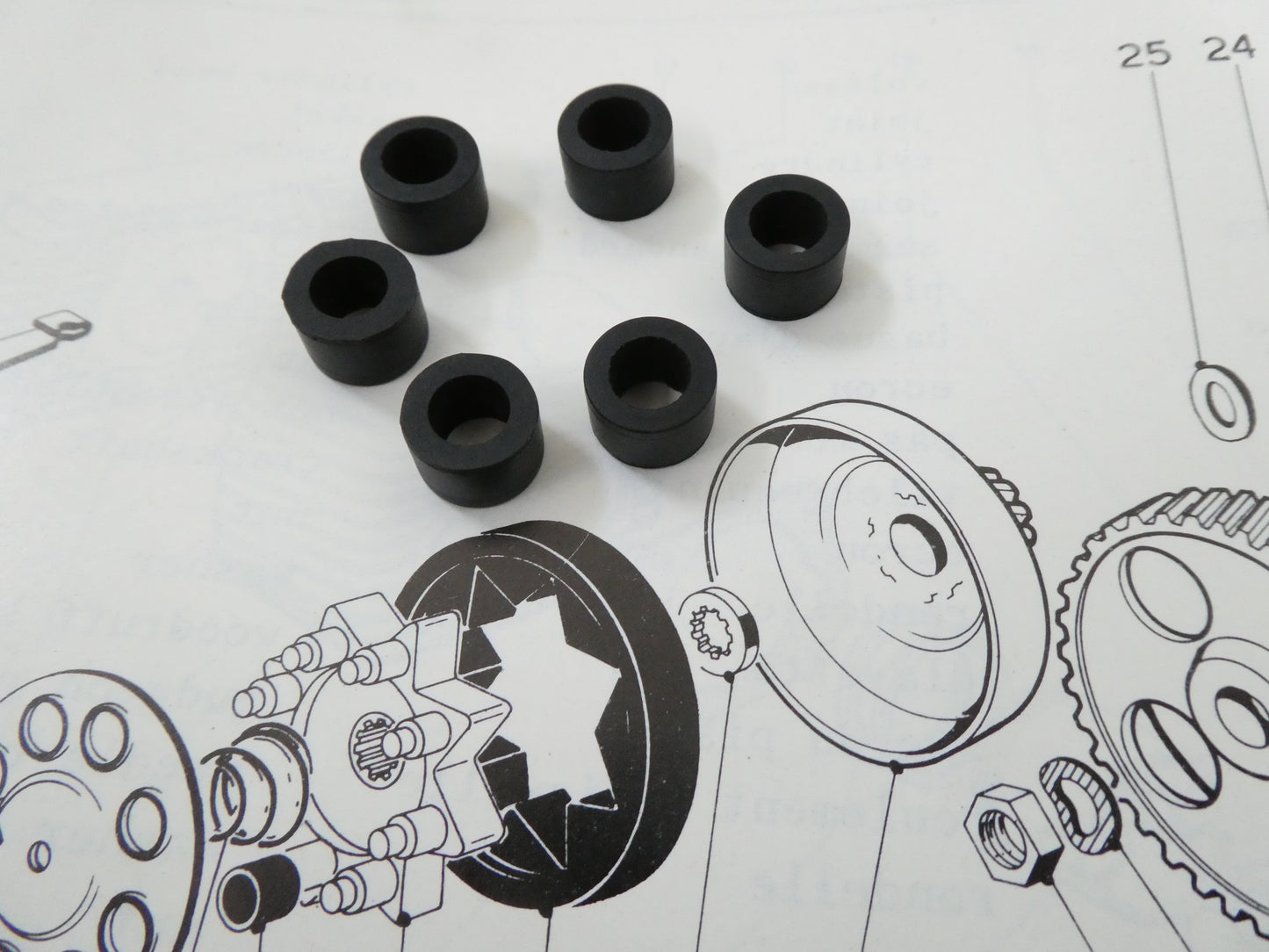 Per Garelli Katia 50 kick kit 6 set moped tamponi gommini per disco parastrappi frizione rubber pin clutch