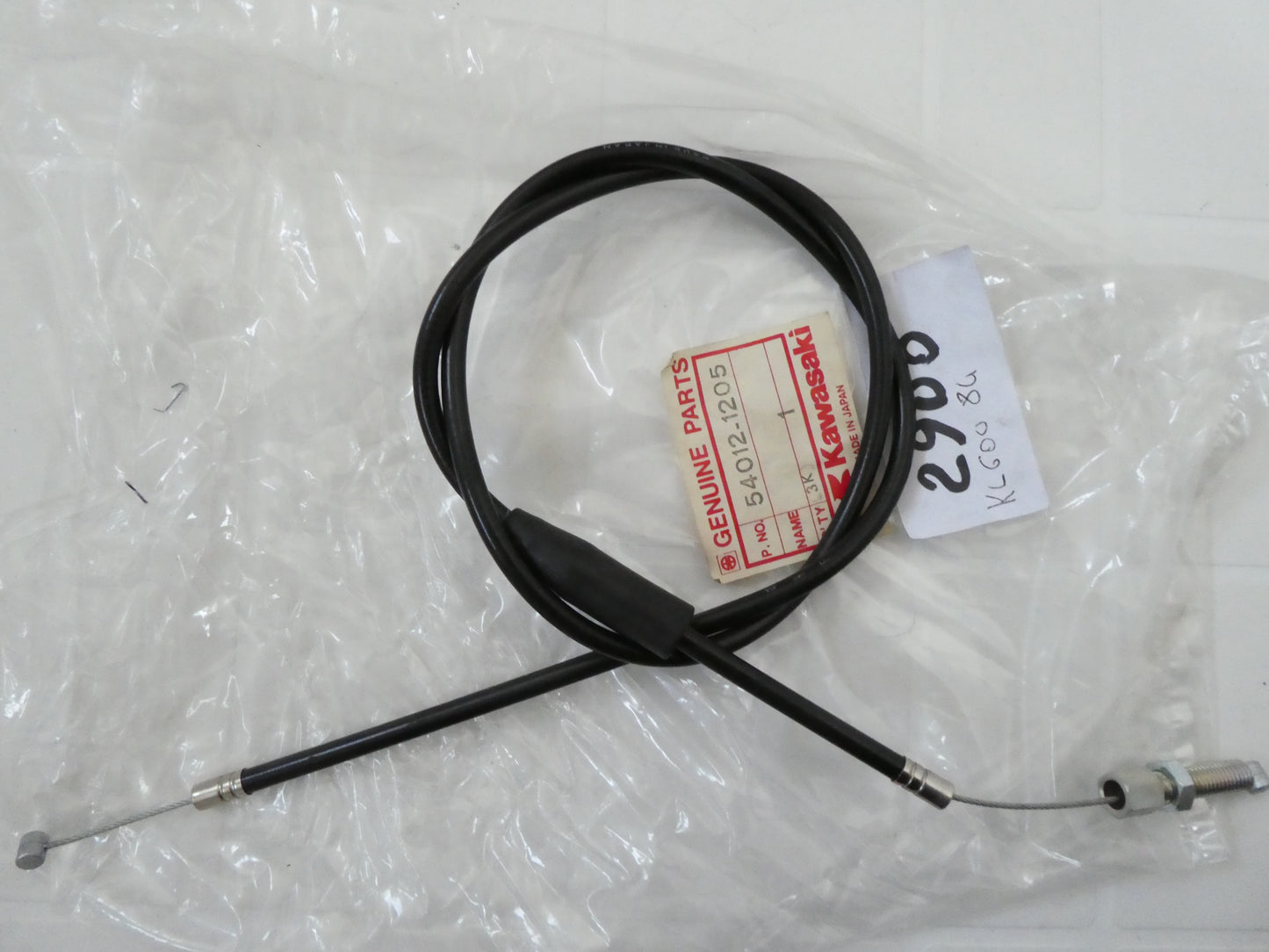 PER Kawasaki kl 600 1984 A1 cavo acceleratore apertura open throttle cable 54012-1205