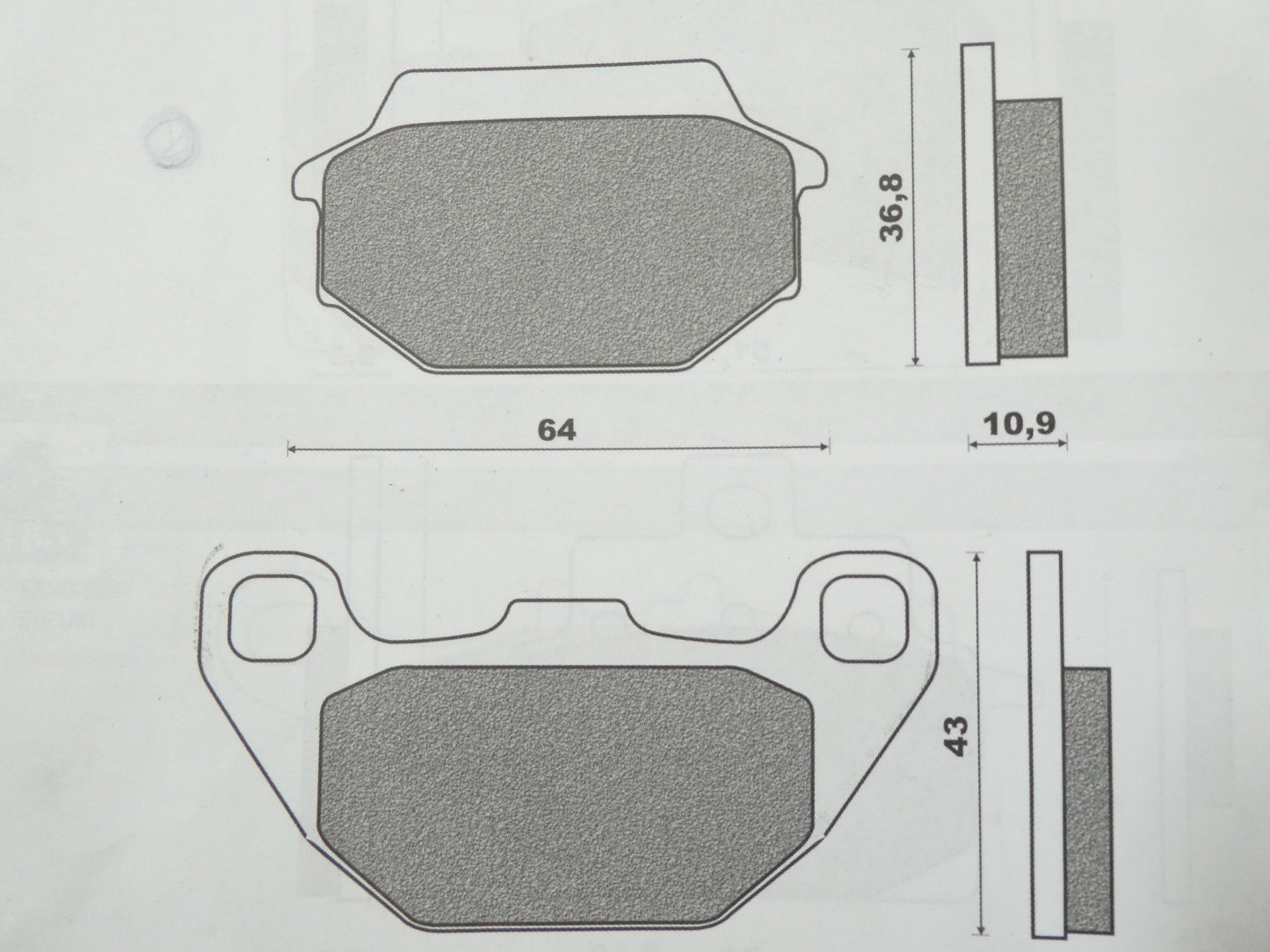 Per Laverda phoenix 125 scooter kit pastiglie disco freno freni anteriori brake pads