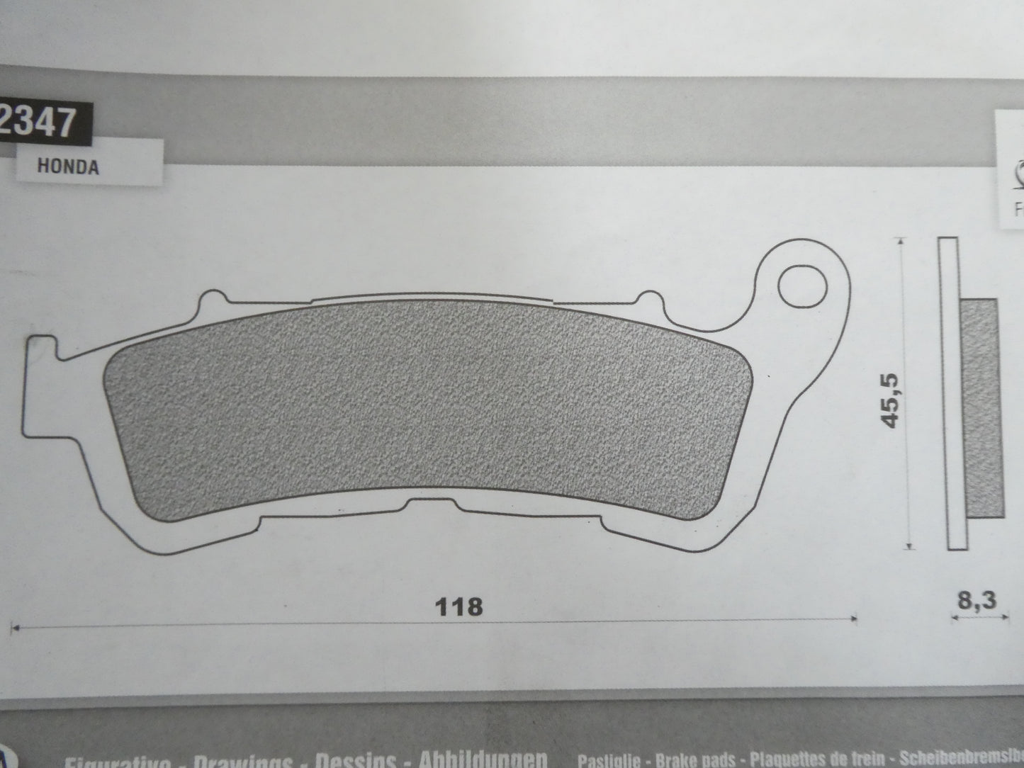 Per honda sh 125 150 pastiglie freno anteriore pads brake 09 2012 scooter