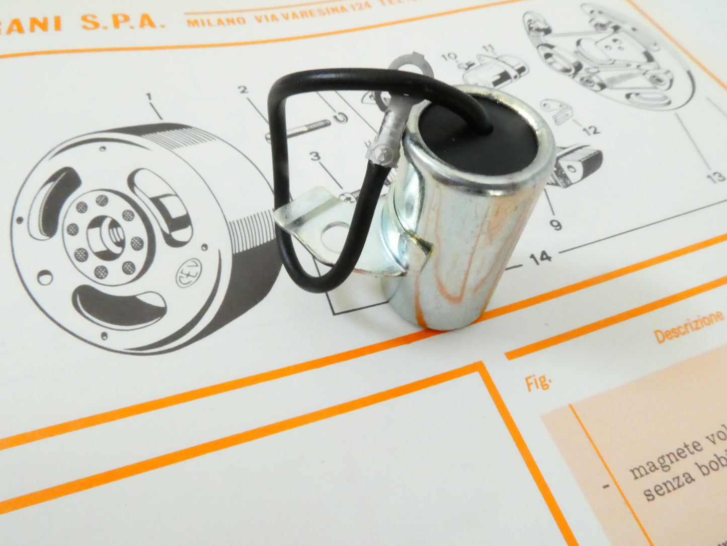 Per Bultaco sherpa t ti 125 250 moto 1972 condenser condensatore accensione volano per femsa flywheel