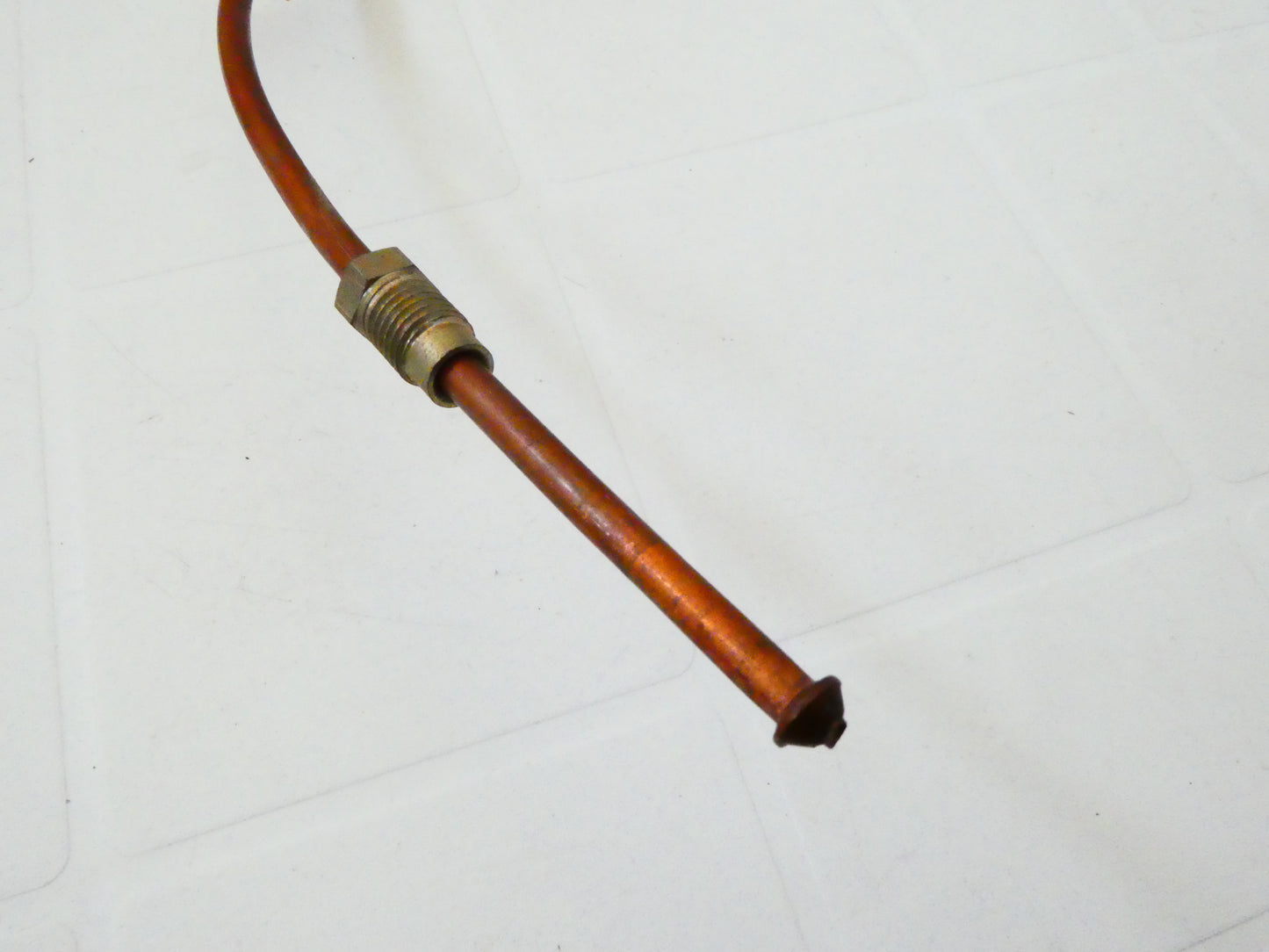 Per Piaggio Ape 50 motocarrozzella tubo tubazione olio freno freni rame 81 cm tube oil brake ( da piegare )