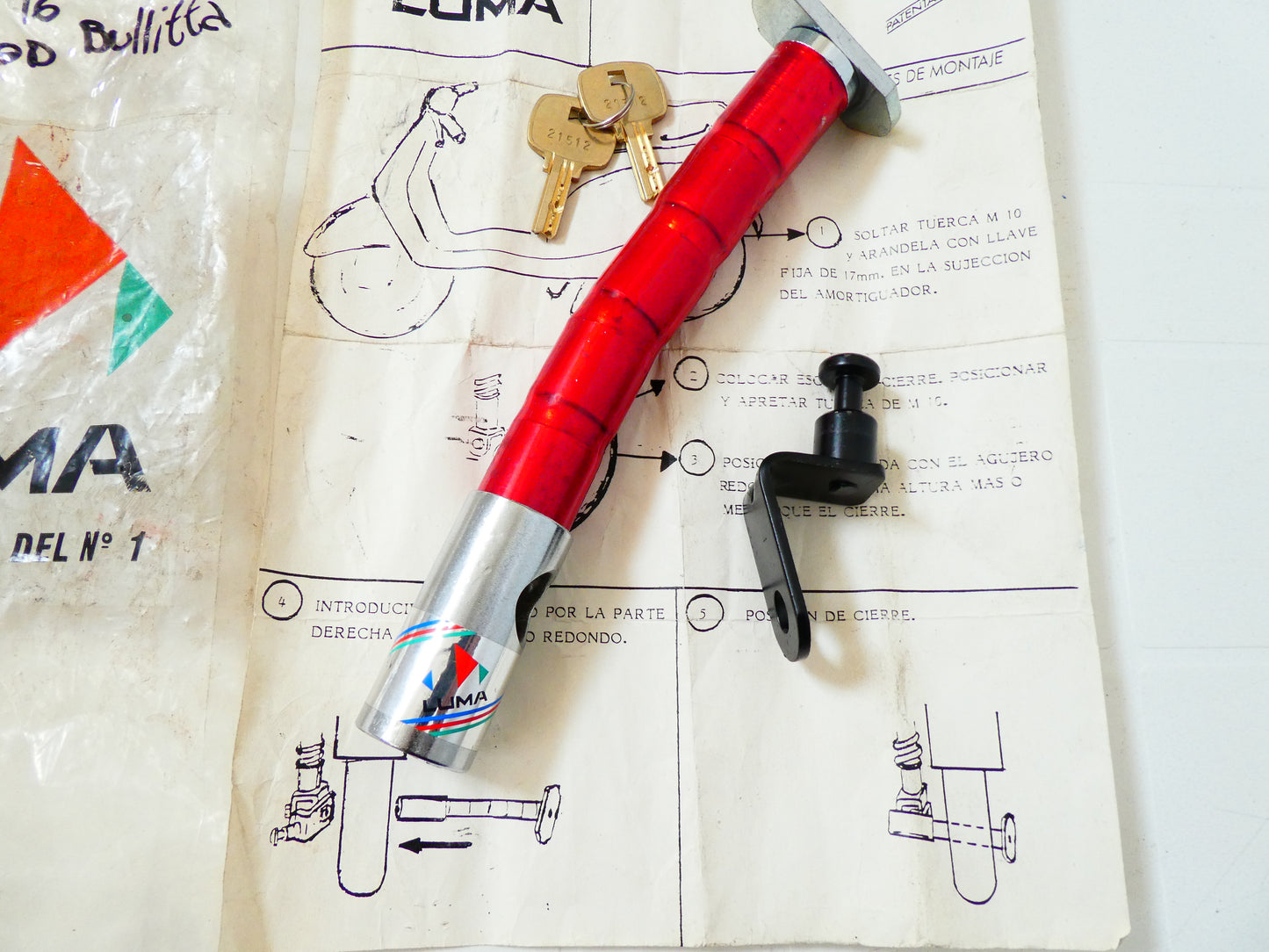 Per Piaggio Sfera 50 80 scooter antifurto catena anti furto blocca ruota chain anti theft