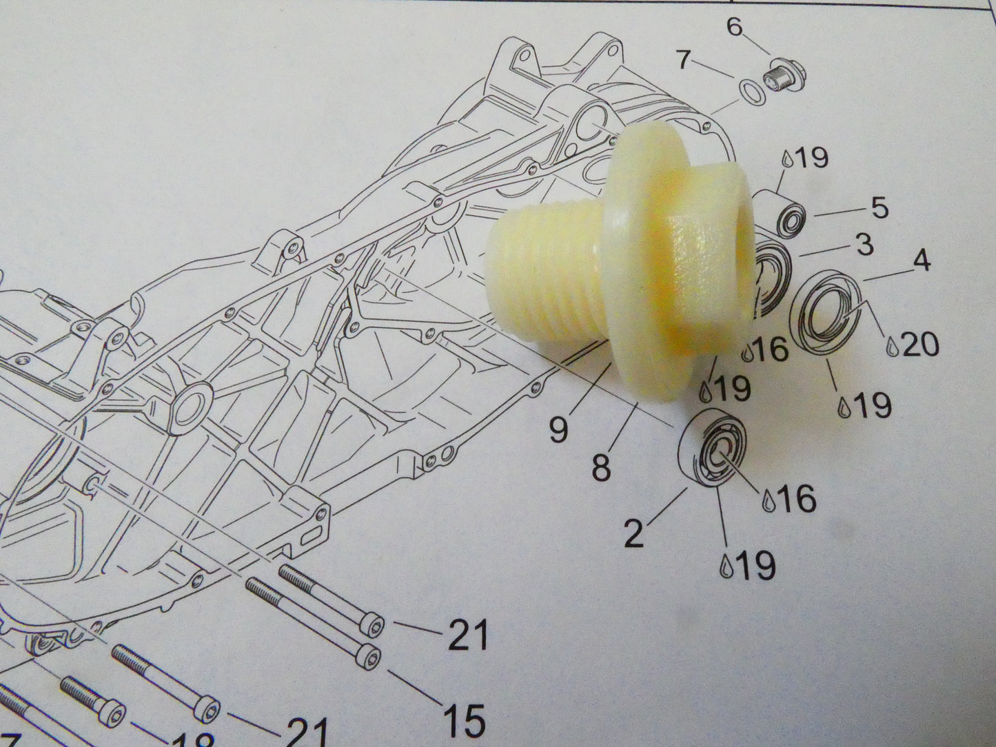 Per bmw c1 scooter tappo m 14 x 1,5 carter olio trasmissione screw plug oil gear 11117651402