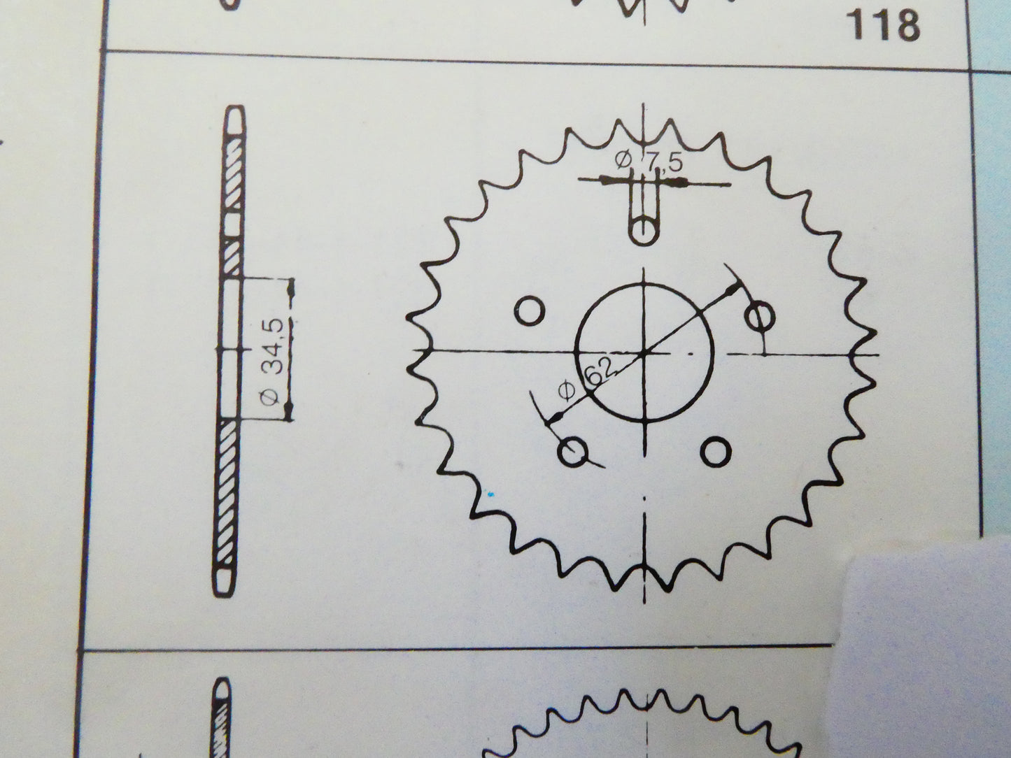 Per demm ciclomotore dik dik corona catena rear sprocket z 24 passo 415 motorino ciclomotore