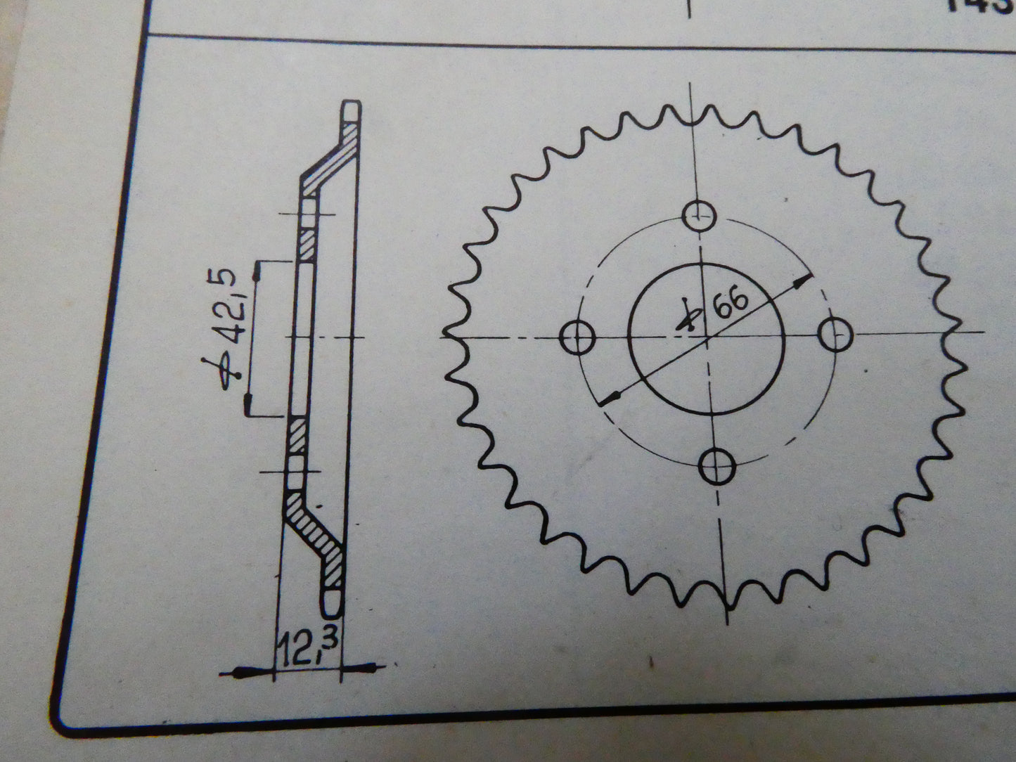 Per Hercules g3 mofa sprocket rear hub fichtel sachs moto moped ciclomotori