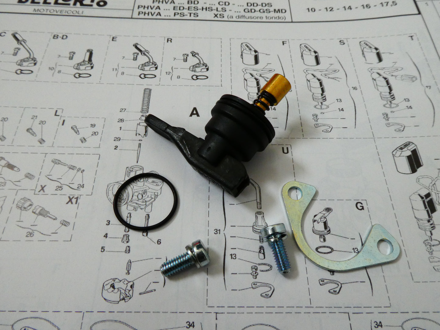 Per dellorto phva leva aria starter carburatore carburatori scooter lever air carburetor