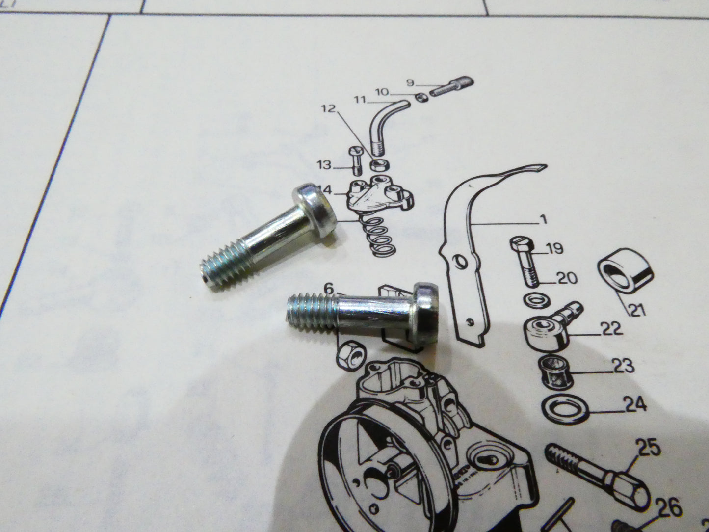 per Dell'orto Vite viti serraggio coperchio valvola screw cap Carburatore sha per piaggio ciao si