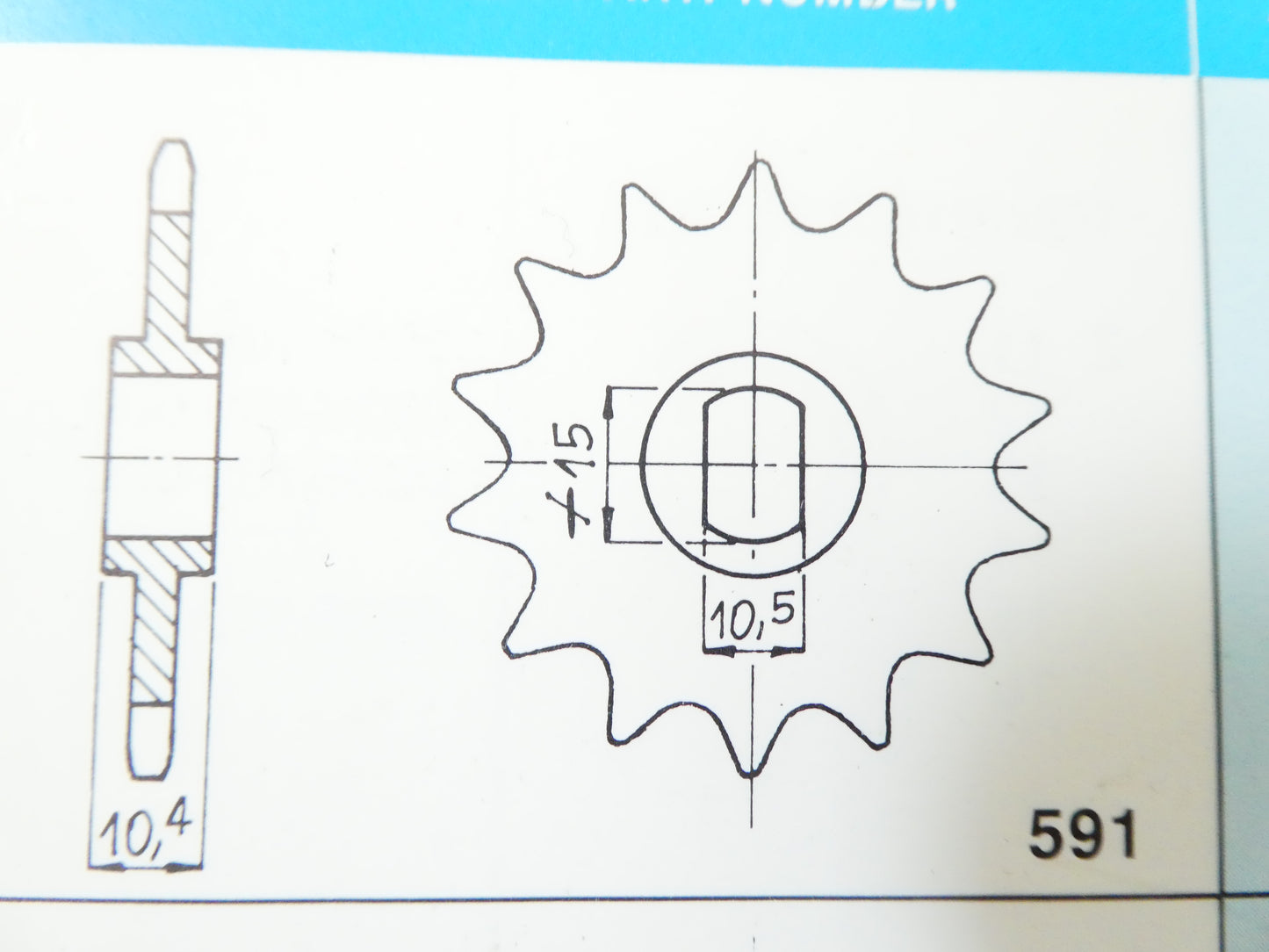 per fantic motor strada 50 pignone catena sprocket chain z 11