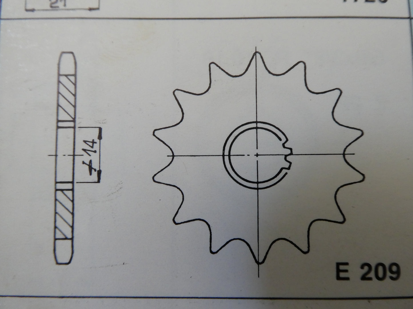 per moto puch monza 4s 4 sl pignone catena sprocket chain z 17 passo 428