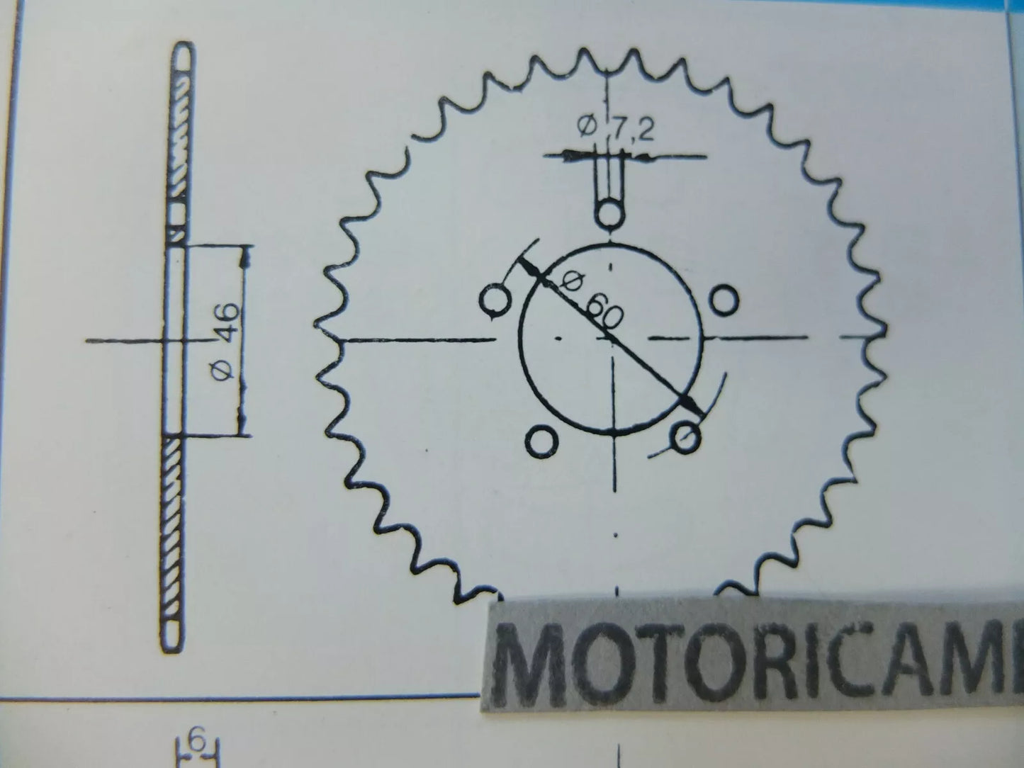 corona catena 370 con mozzo Amadori passo 415 z 25 sprocket rear moto moped ciclomotori