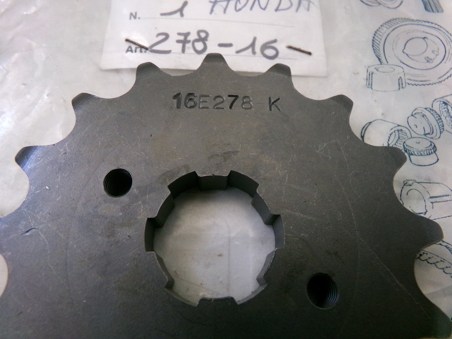per moto honda cb 350 four pignone catena sprocket rear chain z 16 passo 530 e278k