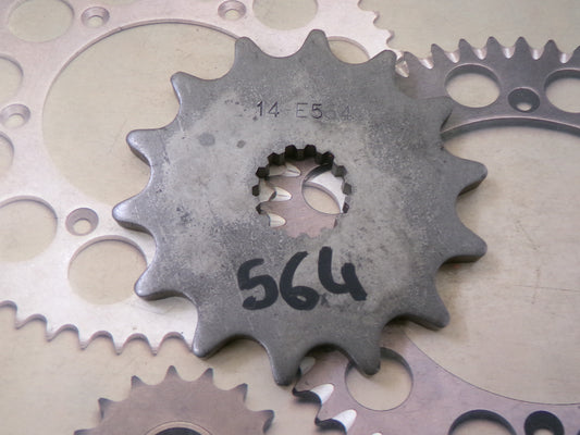 per moto yamaha yz 125 cross 1987 1989 2hg pignone catena sprocket chain z 14 520