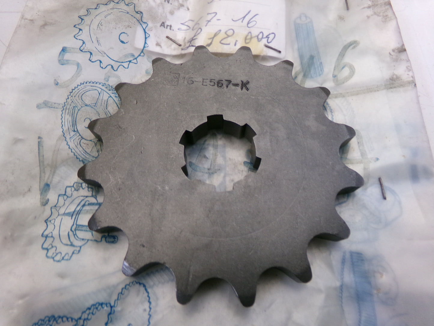 per moto yamaha xs250 1977 1979 pignone catena sprocket chain z 16 passo 530  567