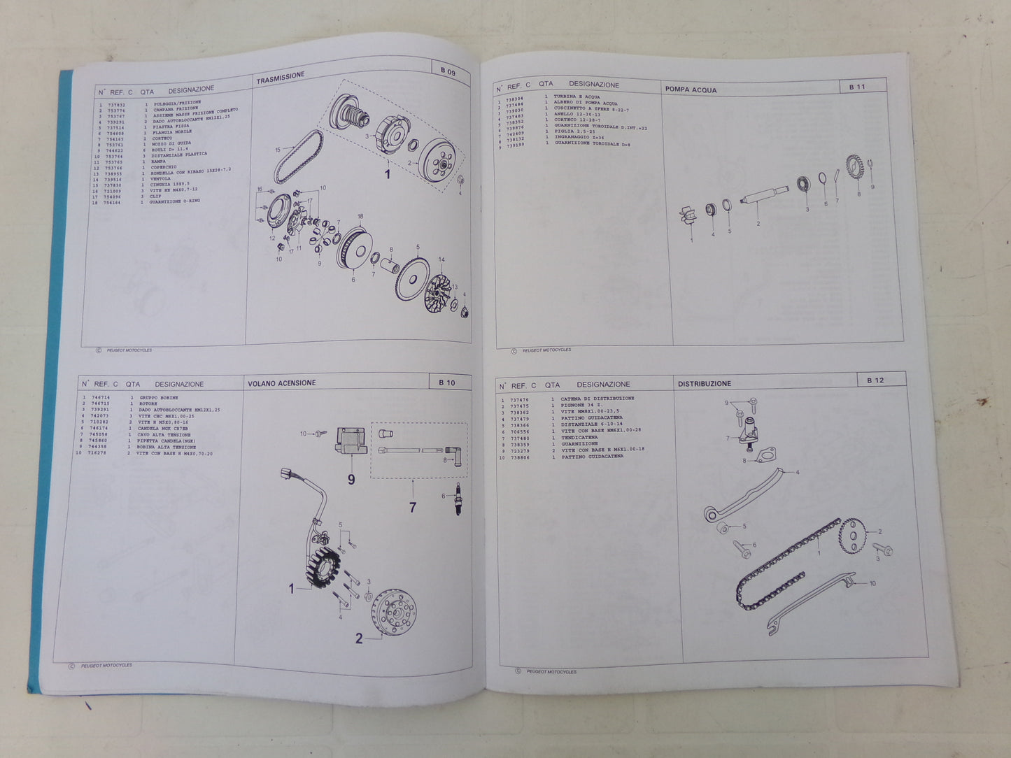 per scooter peugeot elystar 150 str 150 isu2 2002 catalogo parti ricambioi italiano