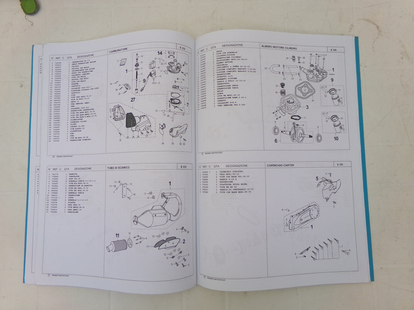 per scooter peugeot xteam xrace xfight 50 2001   catalogo parti ricambioi italiano