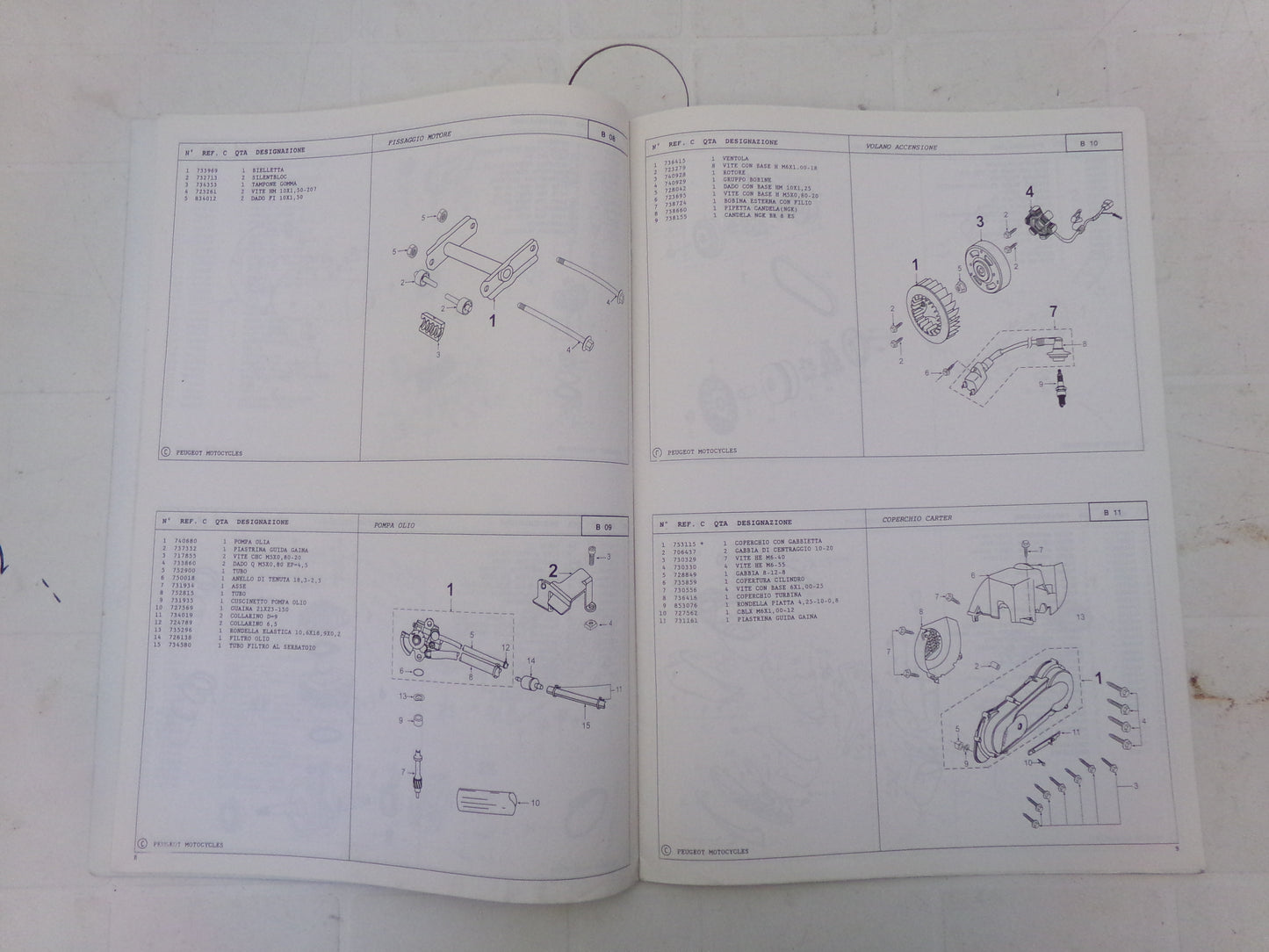 per scooter peugeot viva 100  1999 catalogo parti ricambio italiano