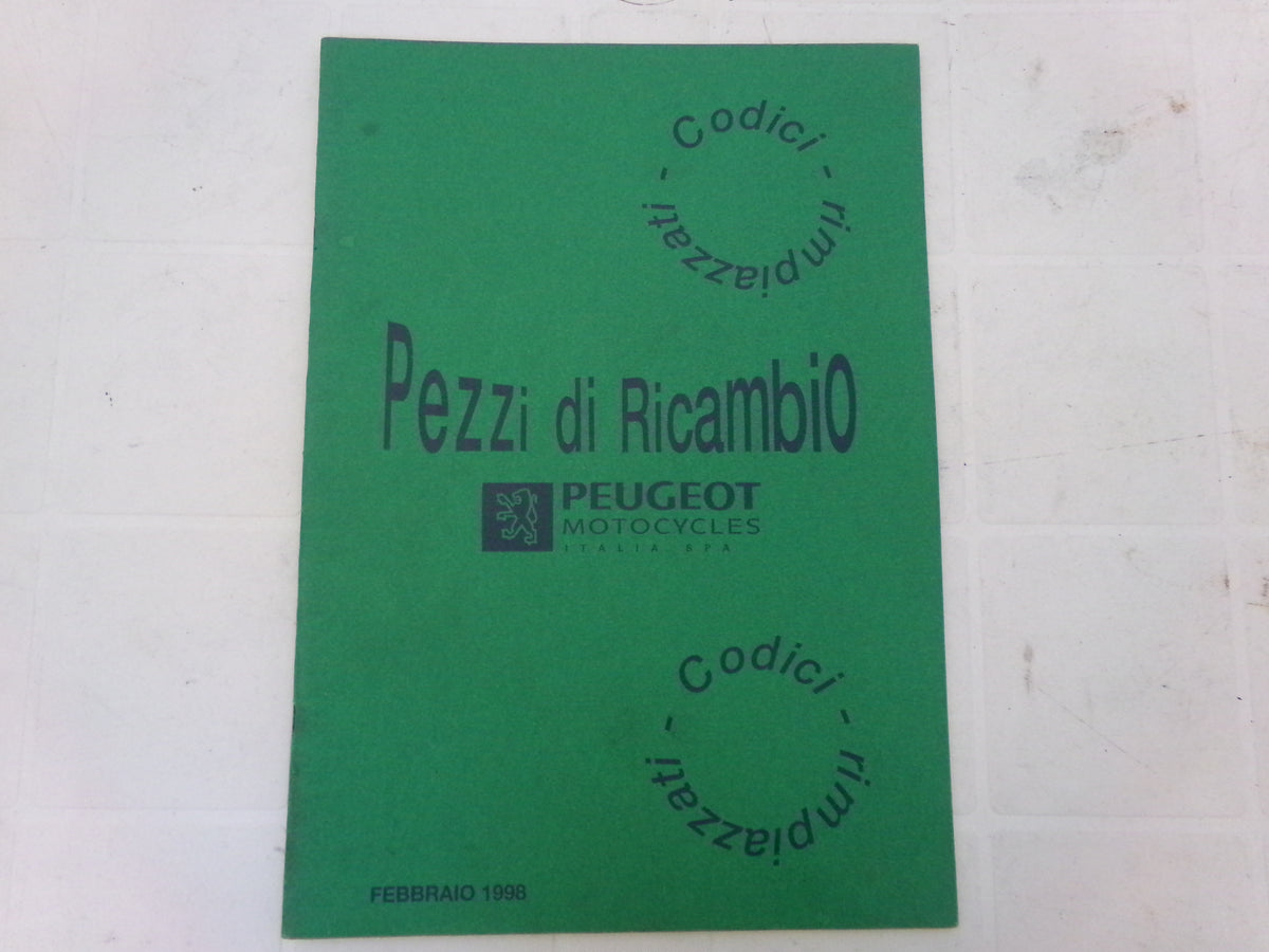 per scooter peugeot febbraio 1998  catalogo codici  parti ricambi francese italiano