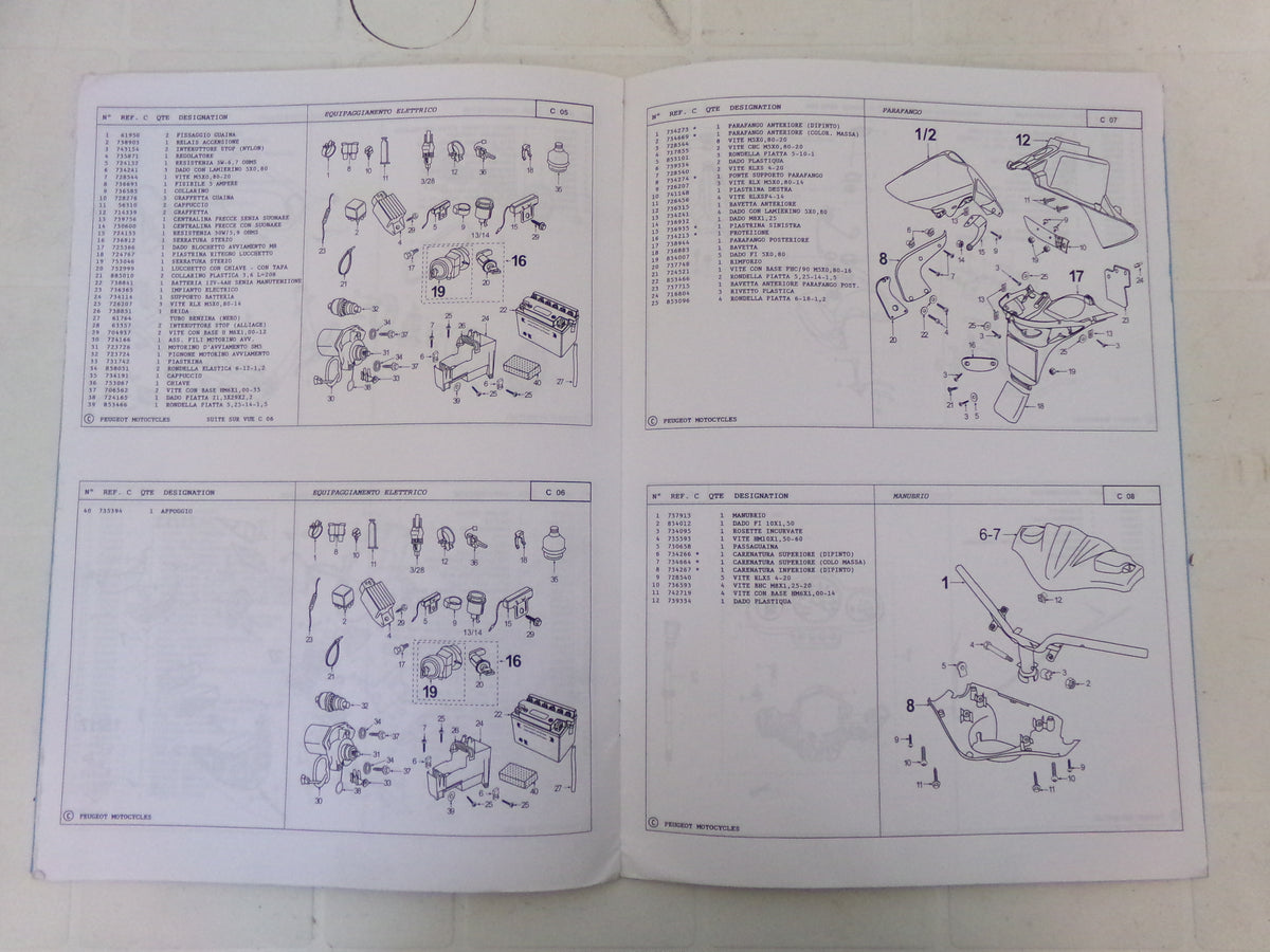 per scooter peugeot speedfight 100 n 02 2000 catalogo parti ricambi italiano