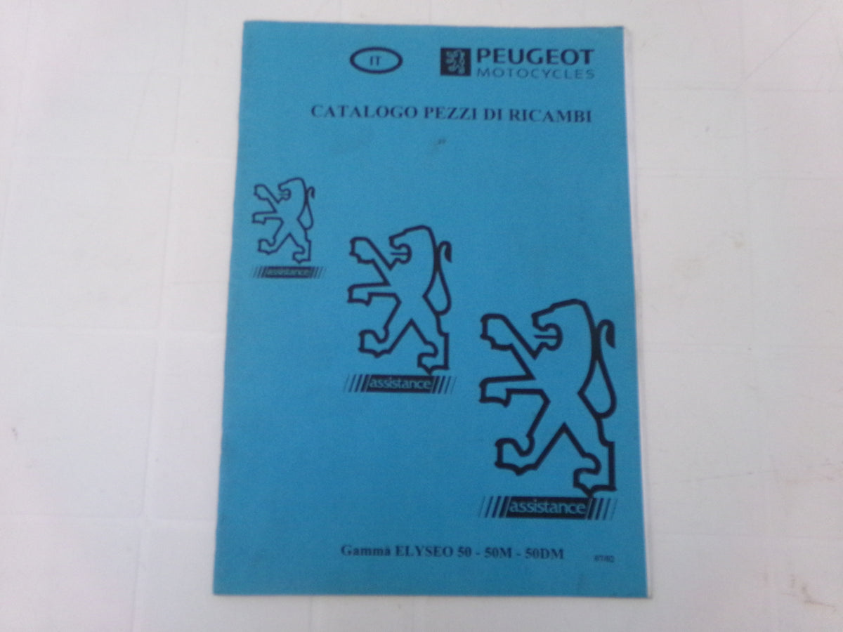 per scooter peugeot elyseo 50 50 m50 dm 07 2002  catalogo parti ricambi italiano