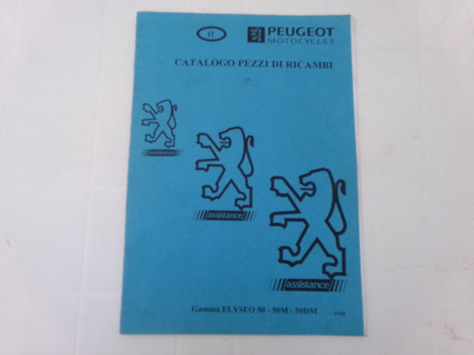 per scooter peugeot elyseo 50 50 m50 dm 07 2002  catalogo parti ricambi italiano