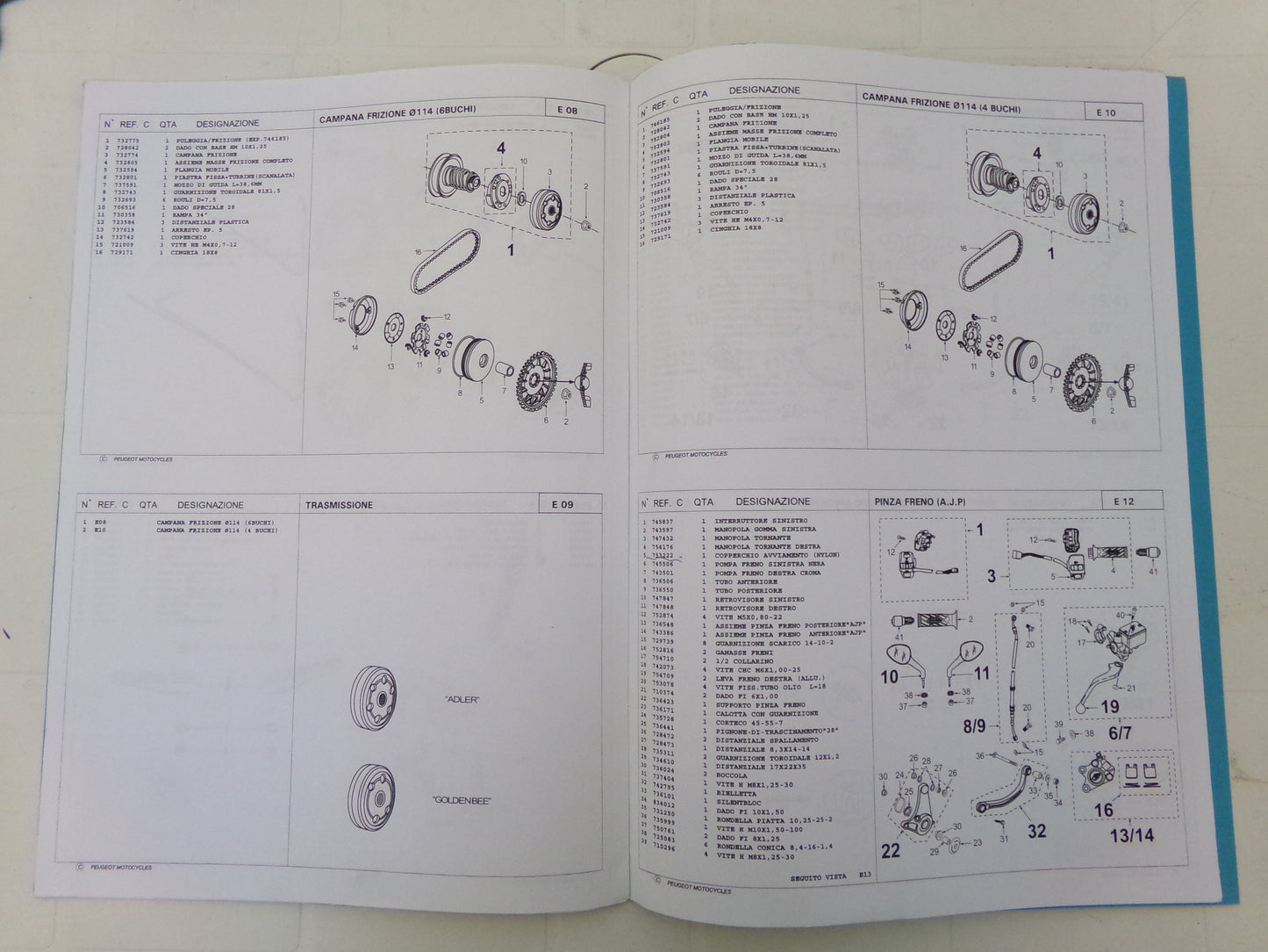 per scooter peugeot xrace 2lnd 07 2002 catalogo parti ricambi italiano
