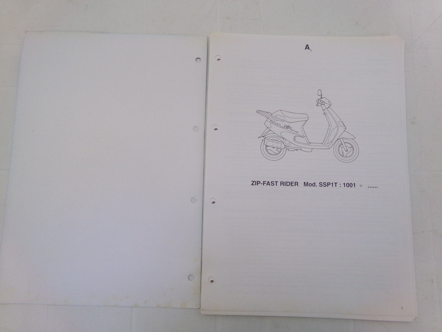 per scooter piaggio zip fast rider ssp1t 1001 catalogo ricambi spare parts catalogue