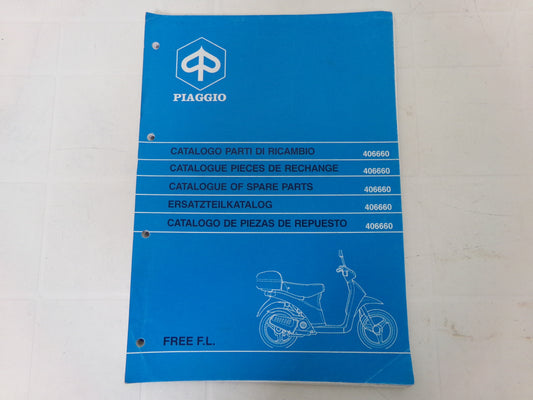 per scooter piaggio free fl 1995 1996  catalogo ricambi spare parts catalogue