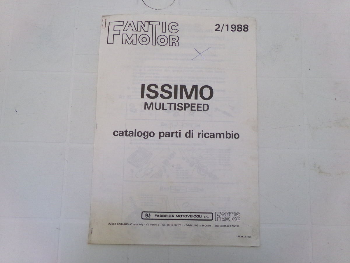 per moto fantic motor issimo multispeed  catalogo ricambi spare parts catologue 02 1988