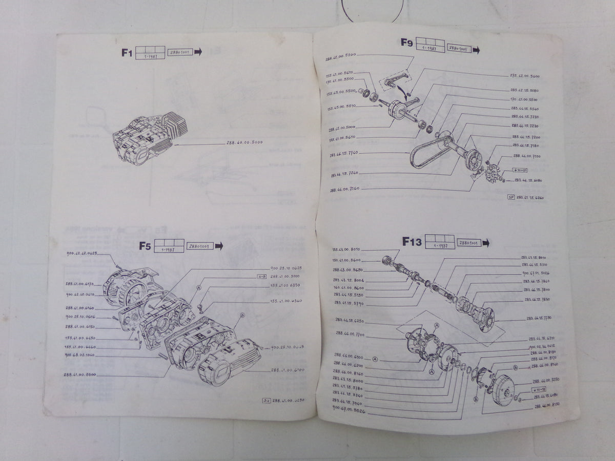 per moto fantic motor issimo multispeed  catalogo ricambi spare parts catologue 02 1988