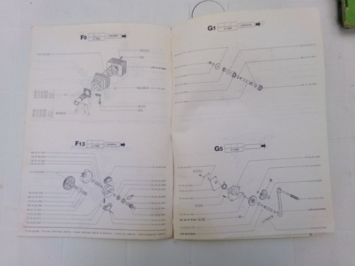 per moto fantic motor joy mk catalogo ricambi spare parts catologue 06 1989