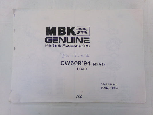 per scooter mbk booster cw50r 4pa1  catalogo ricambi spare parts