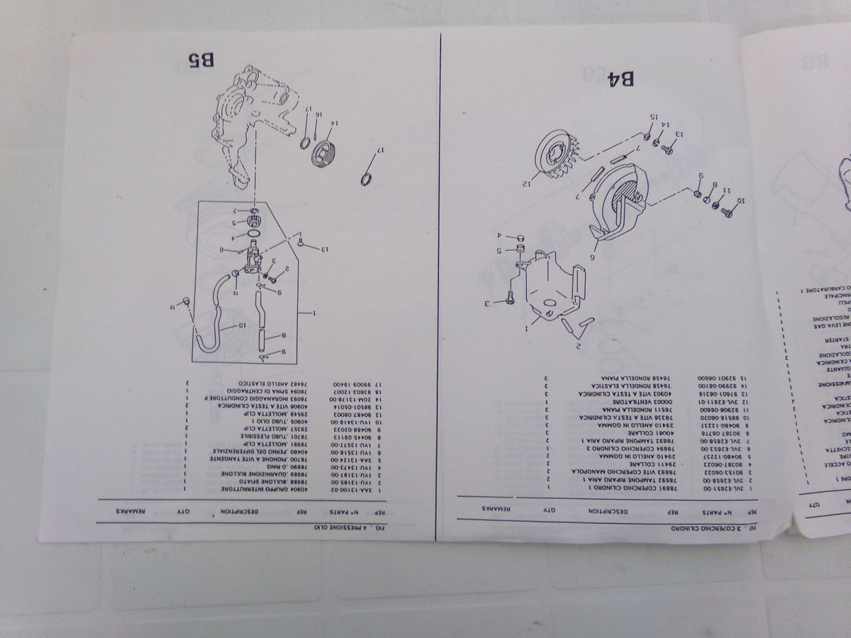 per scooter mbk booster cw50r 4pa1  catalogo ricambi spare parts
