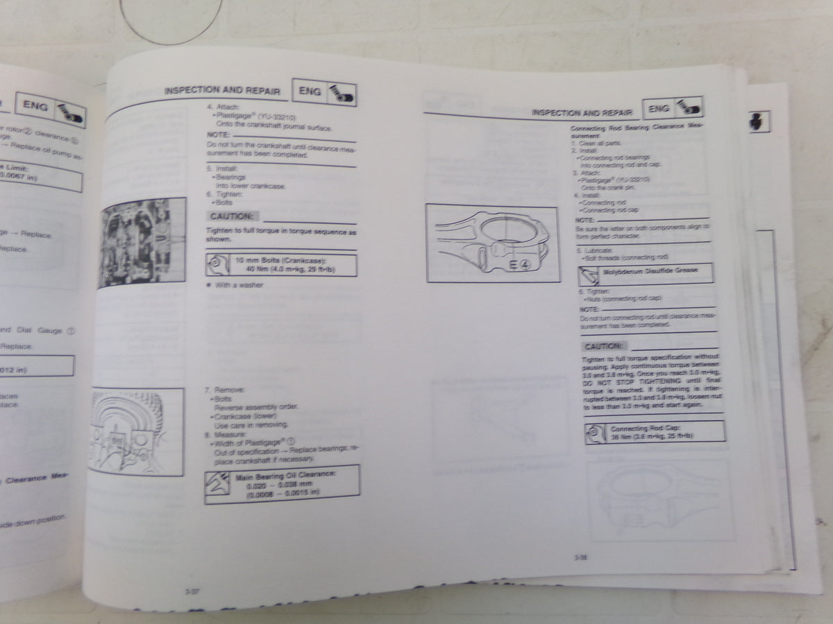 per yamaha v-max 1200 1986 1999 manuale officina service manual lingua inglese