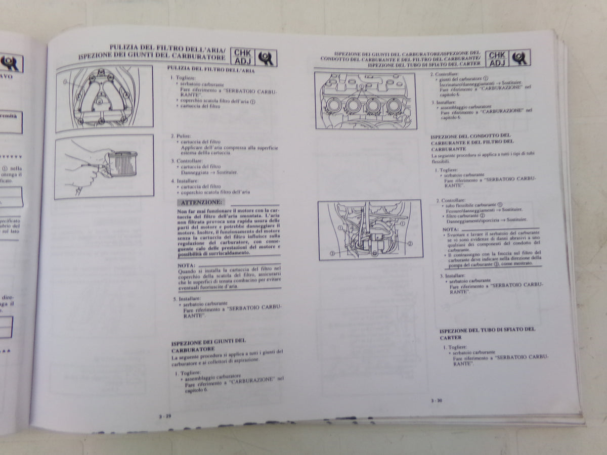 per yamaha yzf -r1 1998  manuale officina riparazione service manual lingua italiano