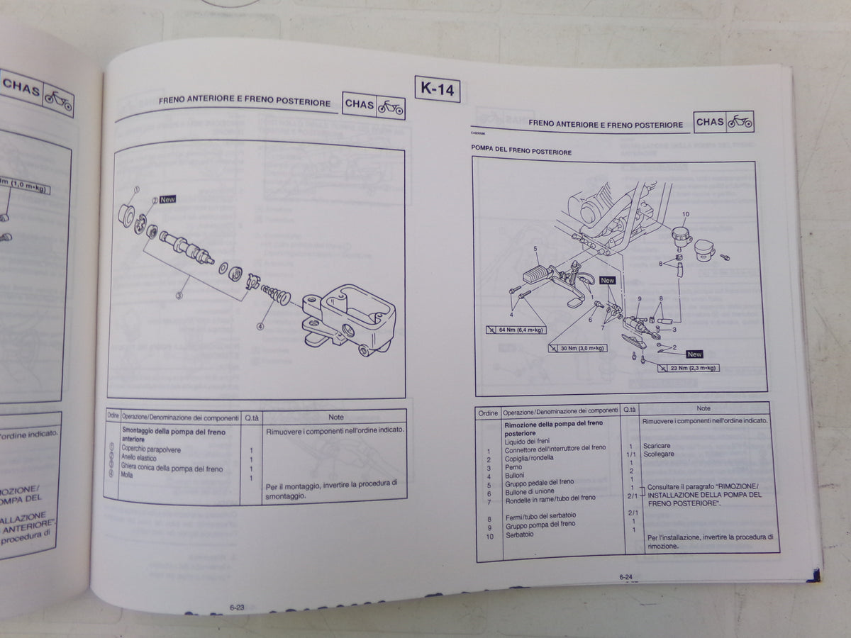 per moto yamaha xvs 1100 L  drag star 1999 manuale officina assistenza