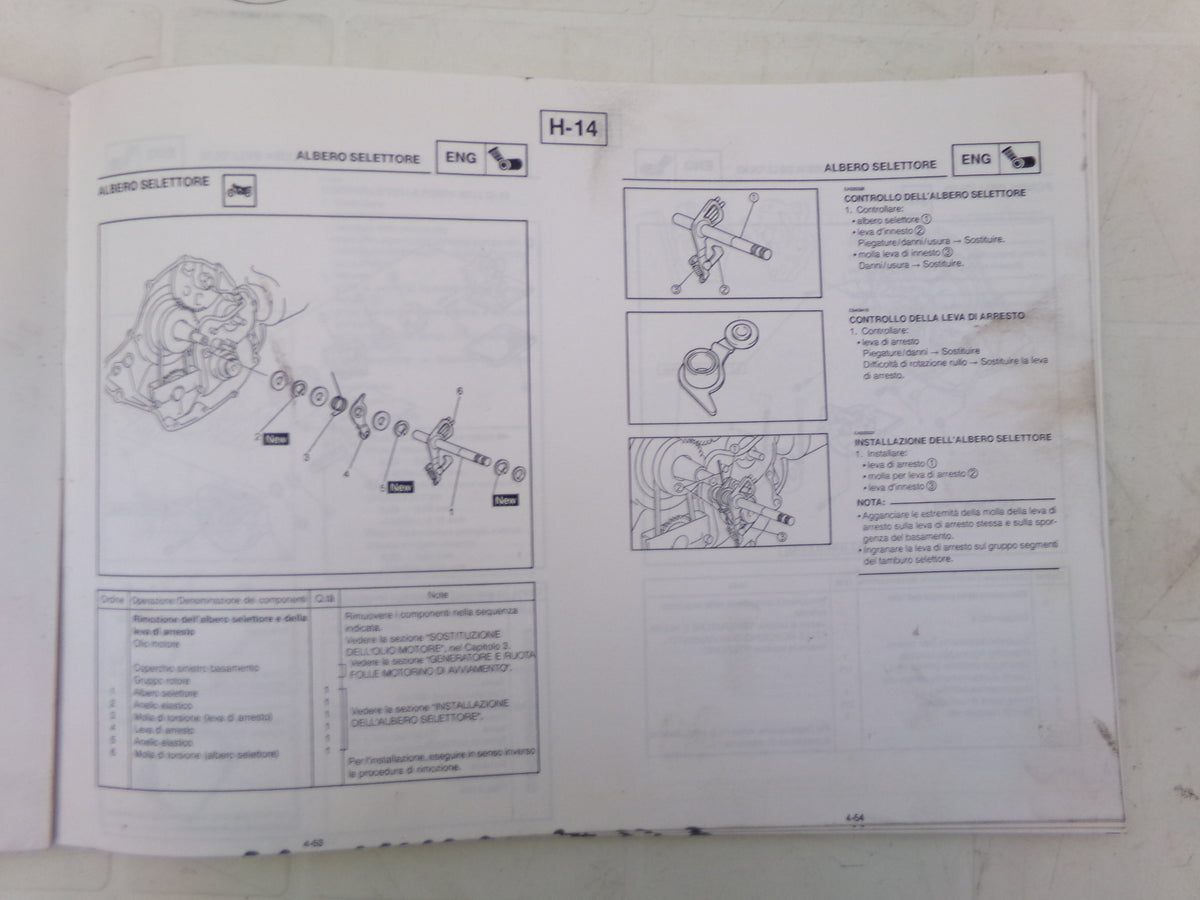 per moto yamaha xvs 1100 L  drag star 1999 manuale officina assistenza