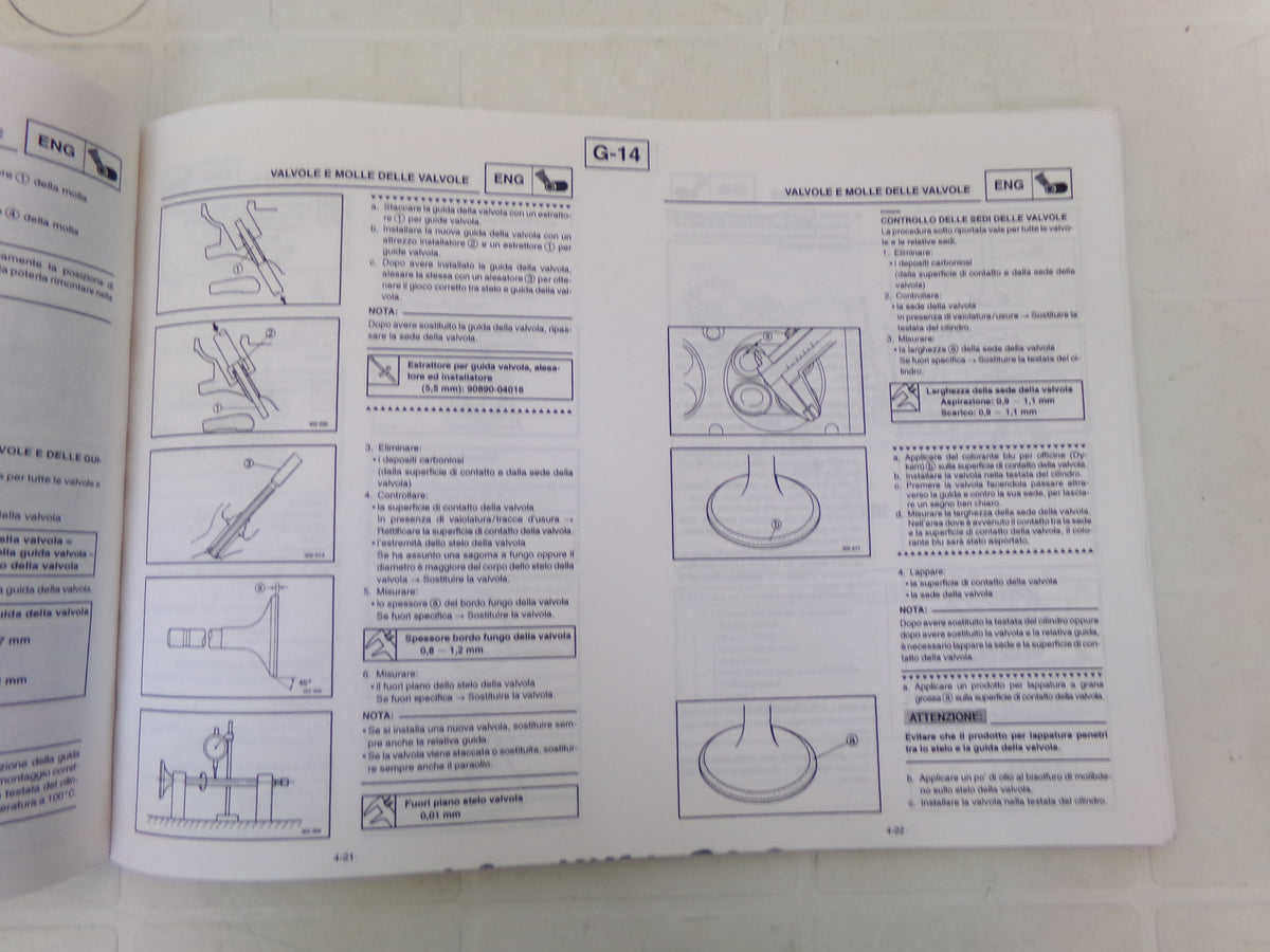 per moto yamaha xjr 1300 l 1999 manuale officina assistenza italiano 	 5EA-28197-HO-0L